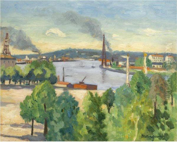 Les Quinconces A Bordeaux Oil Painting by Henri Charles Manguin