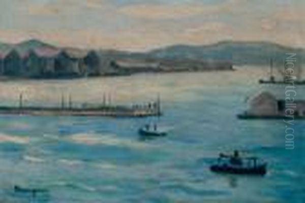 Toulon, L'entree De La Rade Oil Painting by Henri Charles Manguin