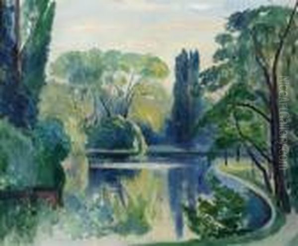 Le Lac Saint-james, Bois De Boulogne Oil Painting by Henri Charles Manguin