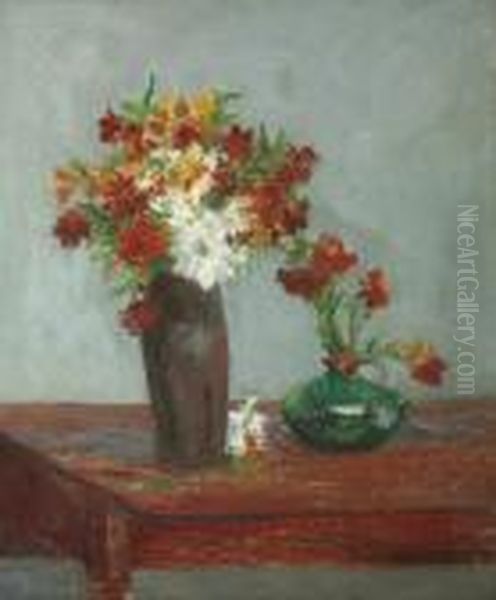 Deux Bouquets Oil Painting by Henri Charles Manguin