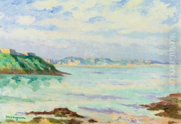 Vue De Dinard Et De Saint-malo Oil Painting by Henri Charles Manguin