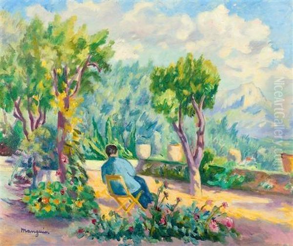 Le Jardin De La Colombe D' Or. Saint-paul-de-vence. Oil Painting by Henri Charles Manguin