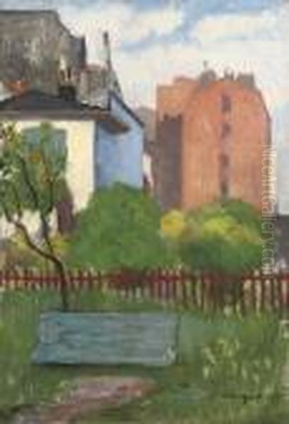 Le Banc, Rue Boursault Oil Painting by Henri Charles Manguin