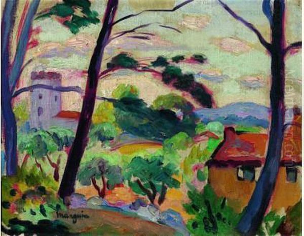 Paysage Provencal Oil Painting by Henri Charles Manguin