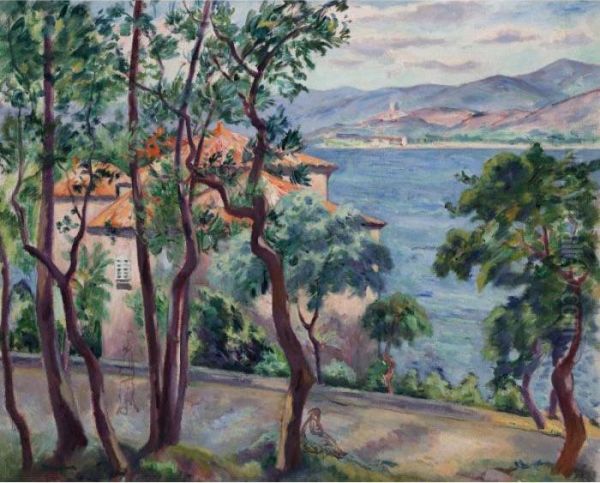 Au Dessus De L'oustalet: Vue Sur Grimaud by Henri Charles Manguin