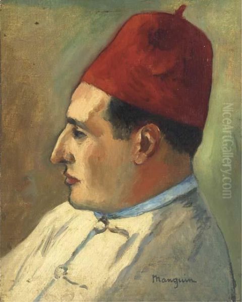 Portrait De Jean Methey En Turc Oil Painting by Henri Charles Manguin