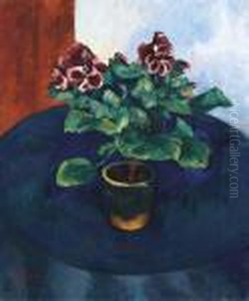 Le Pelargonium Oil Painting by Henri Charles Manguin