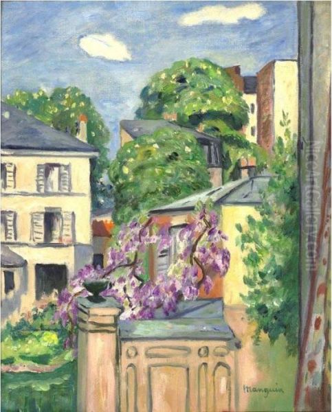 La Glycine A Neuilly Oil Painting by Henri Charles Manguin