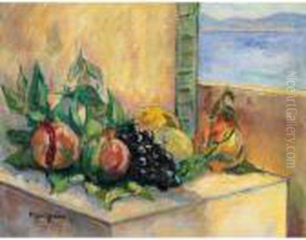 Grenades Et Raisins Oil Painting by Henri Charles Manguin