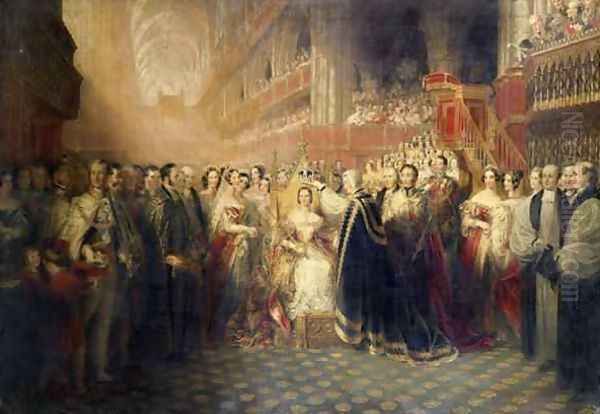 The Coronation of Queen Victoria, 1838 Oil Painting by Edmund Thomas Paris