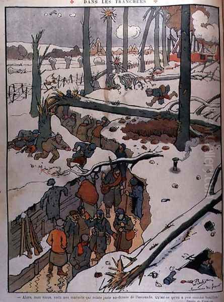 In the Trenches, illustration from Le Rire, 1915 Oil Painting by Pierlis