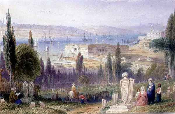 View of the Arsenal from the Graveyard Oil Painting by William Purser