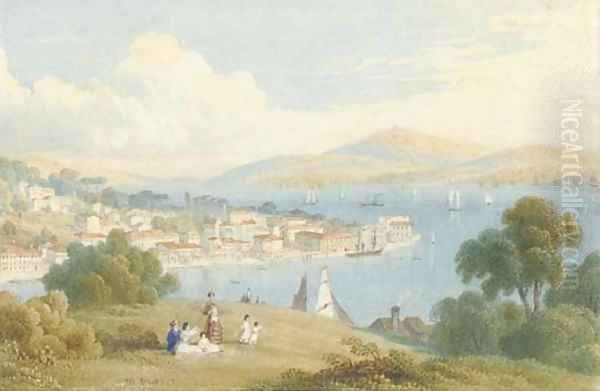 View on the Bosphorus Oil Painting by William Purser