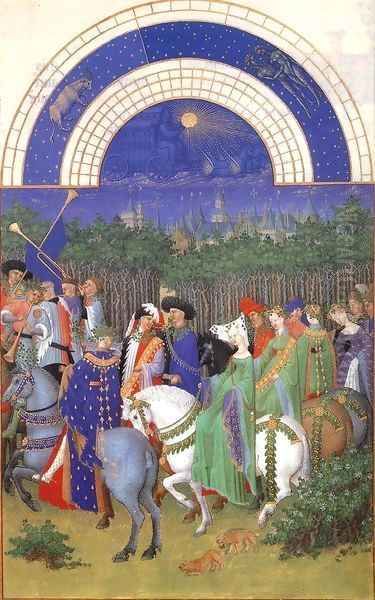 Les tres riches heures du Duc de Berry Mai (May) Oil Painting by Harry J. Pearson