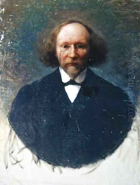 Portrait of the author Vyacheslav Ivanov, c.1910 Oil Painting by Ivan Kirillovich Parkhomenko