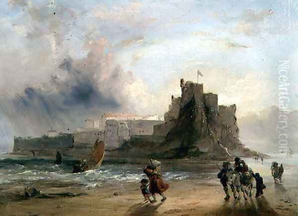 Elizabeth Castle, Jersey Oil Painting by Edward Pritchard