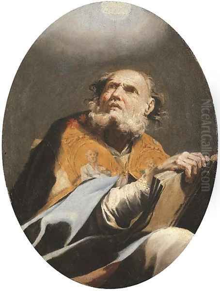 Saint Augustine Oil Painting by Giuseppe Antonio Petrini