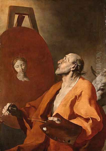 Saint Luke painting the Virgin Oil Painting by Giuseppe Antonio Petrini