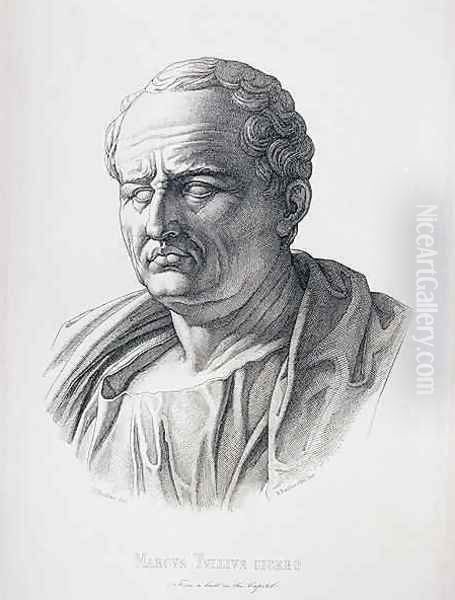 Portrait of Marcus Tullius Cicero 106-43 BC engraved by B.Bartoccini, 1849 Oil Painting by C.C Perkins