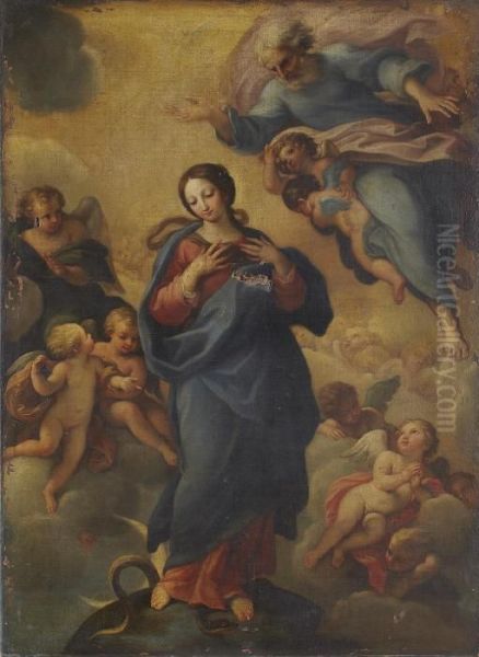 The Assumption Of The Virgin Oil Painting by Carlo Maratta or Maratti