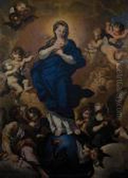 Inmaculada Concepcion Oil Painting by Carlo Maratta or Maratti