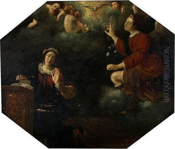 The Annunciation Oil Painting by Carlo Maratta or Maratti