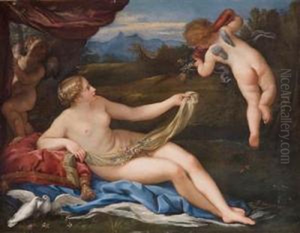 Venus Undcupido Oil Painting by Carlo Maratta or Maratti