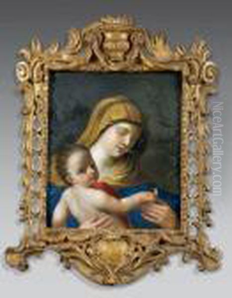 La Vierge A L'enfant Oil Painting by Carlo Maratta or Maratti