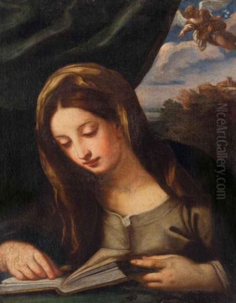 Maria Vergine Che Legge Oil Painting by Carlo Maratta or Maratti