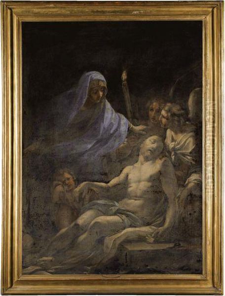 The Lamentation Oil Painting by Carlo Maratta or Maratti