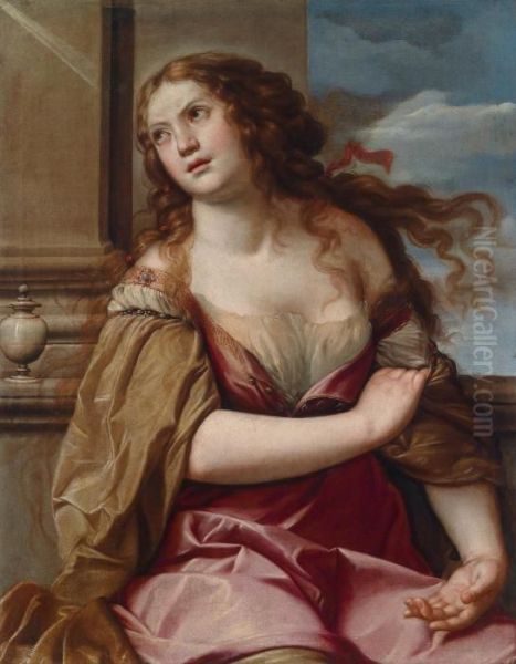 La Maddalena Oil Painting by Carlo Maratta or Maratti