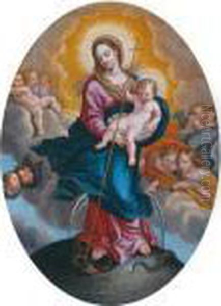 Maria Immaculata Oil Painting by Carlo Maratta or Maratti