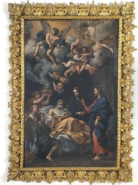 Transito Di San Giuseppe Oil Painting by Carlo Maratta or Maratti