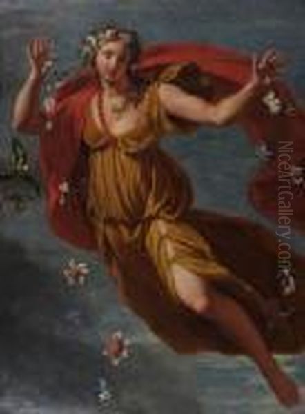 Flora Oil Painting by Carlo Maratta or Maratti