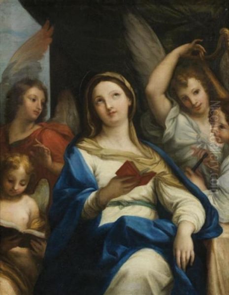 La Vierge Au Missel Oil Painting by Carlo Maratta or Maratti