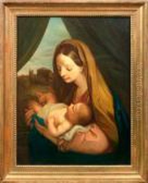 Hl. Maria Mit Kind Oil Painting by Carlo Maratta or Maratti