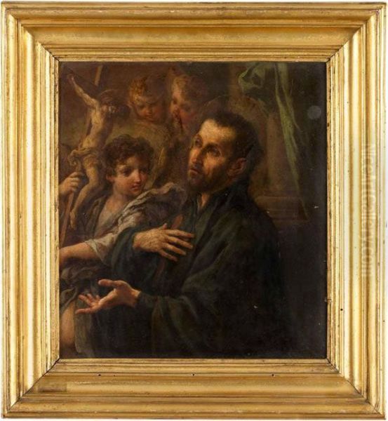 Den Helige Fransicus Oil Painting by Carlo Maratta or Maratti