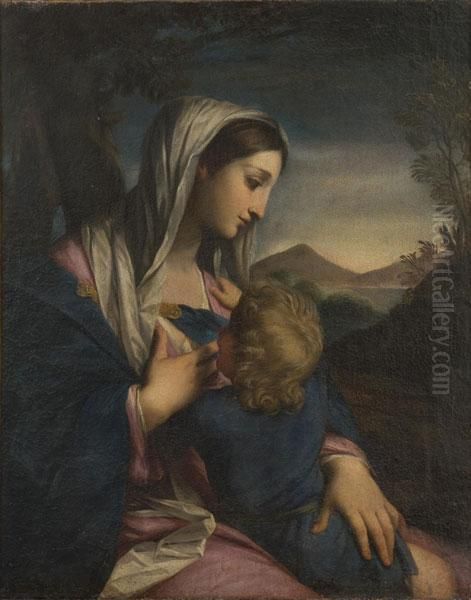 Vergine Con Il Bambino Oil Painting by Carlo Maratta or Maratti