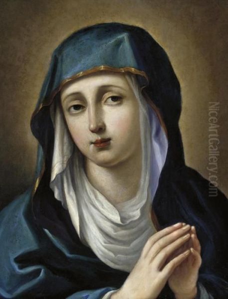 The Virgin In Prayer Oil Painting by Carlo Maratta or Maratti