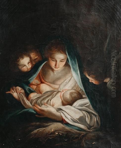 The Madonna And Child Oil Painting by Carlo Maratta or Maratti