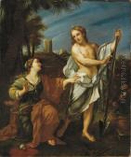 Noli Me Tangere Oil Painting by Carlo Maratta or Maratti