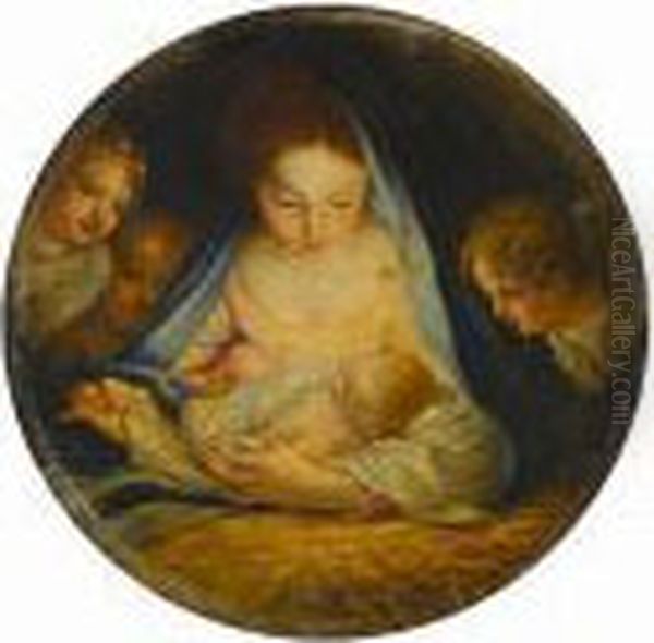 The Virgin And Child Oil Painting by Carlo Maratta or Maratti