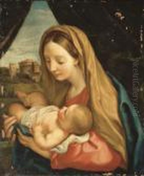 The Madonna And Child Oil Painting by Carlo Maratta or Maratti