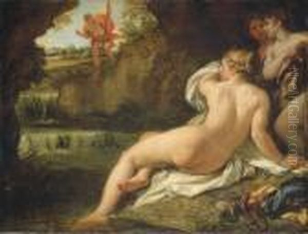 Diana And Actaeon Oil Painting by Carlo Maratta or Maratti