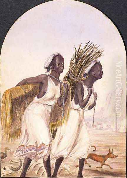 Somali Women at Aden, 1858 Oil Painting by Maitland Warren Bouverie Pasley