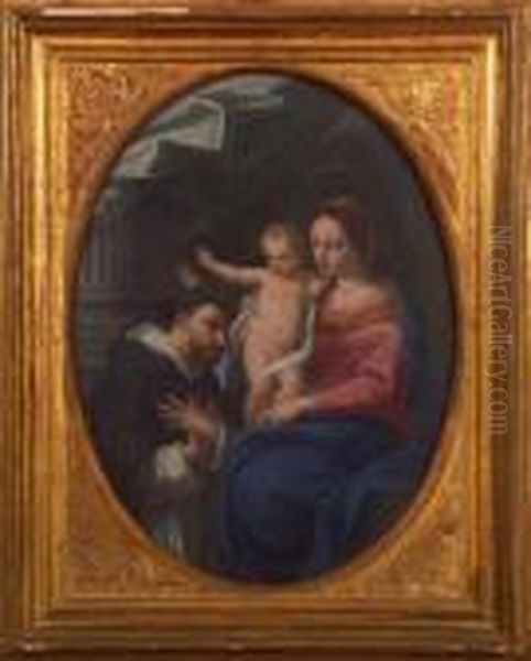 Madonna Col Bambino E
Sant'agostino Oil Painting by Carlo Maratta or Maratti