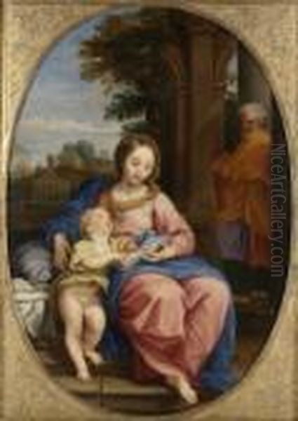 Die Heilige Familie Oil Painting by Carlo Maratta or Maratti