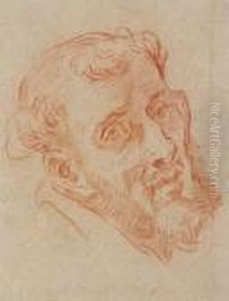 Head Of Saint Francis Of Assisi Oil Painting by Carlo Maratta or Maratti