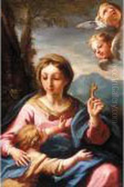 The Madonna And Child Oil Painting by Carlo Maratta or Maratti