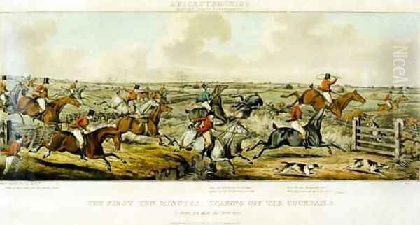 The First Ten Minutes, The Leicestershires, engraved by Henry Alken 1785-1851 1825 Oil Painting by Paul, John Dean